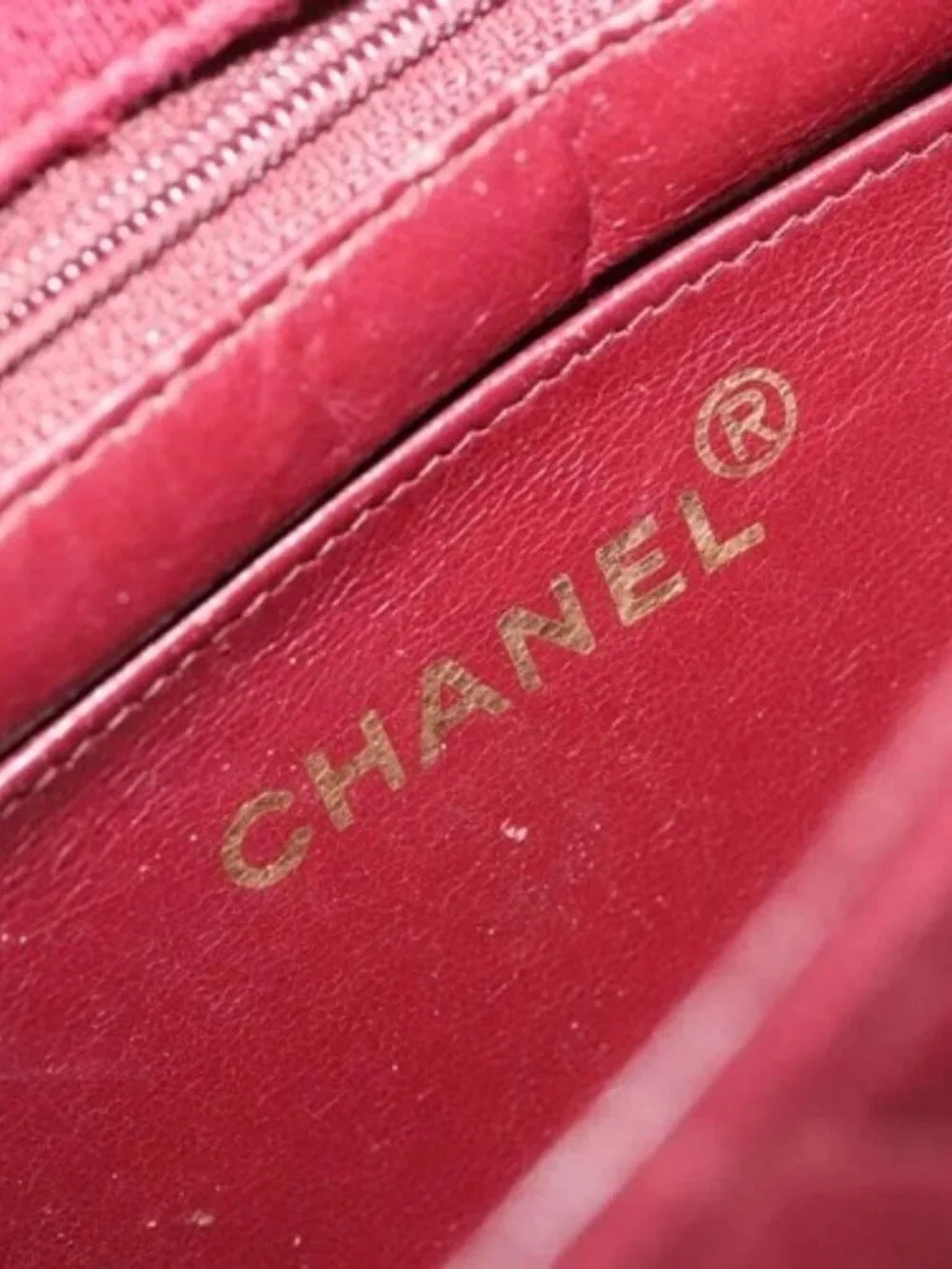 CHANEL Matelasse Chain Shoulder Bag Cotton Bordeaux Gold CC Auth 171294